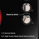 Ver mais imagens de Cooktop Elétrico Amzchef 30" com 4 Bocas e Controle de Botão (preto)