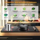 Ver imagem 6 de Cooktop Elétrico Amzchef 30" com 4 Bocas e Controle de Botão (preto)