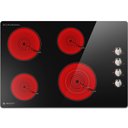 Ver imagem 1 de Cooktop Elétrico Amzchef 30" com 4 Bocas e Controle de Botão (preto)