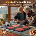 Ver imagem 3 de Cooktop Elétrico Amzchef 30" com 4 Bocas e Controle de Botão (preto)