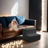 Escada Escadinha 2 Degraus Para Pet Gato Cachorro Subir No Sofá Cama Quarto E Sala Confortável Luxo  - 2