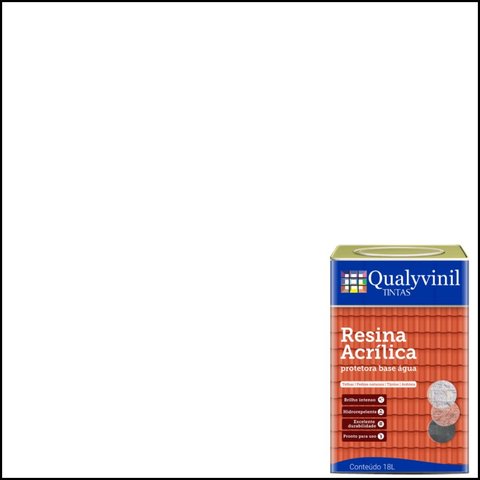 Resina Acrílica Base Água Qualyvinil 18.l Telha Incolor