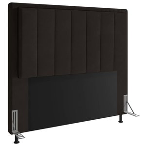 Cabeceira Cama Box Queen Veneza 160 Cm Suede MV Estofados Preto
