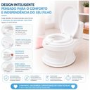 Ver imagem 4 de Troninho Privadinha Infantil Branco Assento Redutor Removível com Tampa e Compartimento para Lenços