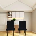 Ver imagem 6 de Kit 08 Cadeiras Para Sala De Jantar Tóquio Pés palito Suede Preto - D'Classe Decor