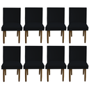 Ver imagem 1 de Kit 08 Cadeiras Para Sala De Jantar Tóquio Pés palito Suede Preto - D'Classe Decor