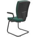 Ver imagem 7 de Kit 4 Cadeiras de Escritório Fixa Executiva Office Preto Slim Alta Flexi P03 Poliéster Verde -