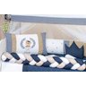 Kit Berço Menino Travesseiro Saia Box E Protetor Impermeável - 2