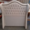 Ver imagem 2 de Kit Cabeceira para Cama King 195 cm Monaco e Recamier Veneza com Tachas - Linho Bege