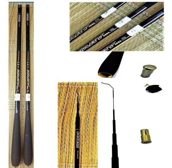 Kit 2 Vara 100% Fibra Carbono Telescópica Ultra Leve 3,6M - 2