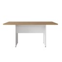Ver imagem 4 de Mesa Reunião Escritório 160cm X 80cm Mac Br Pé Painel F5 Cor:macadâmia com Branco
