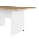 Ver imagem 5 de Mesa Reunião Escritório 160cm X 80cm Mac Br Pé Painel F5 Cor:macadâmia com Branco