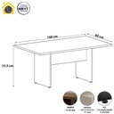 Ver imagem 3 de Mesa Reunião Escritório 160cm X 80cm Mac Br Pé Painel F5 Cor:macadâmia com Branco