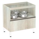 Ver imagem 2 de Balcão de Cozinha sem Tampo 80cm Misto 1 Porta Basculante e 1 Gavetão Luci Luciane Móveis