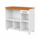 Ver imagem 4 de Balcão para Cooktop 5 Bocas Tampo MDF 2 Portas 1 Gaveta com Nicho Micro-Ondas Cronos Espresso Móveis