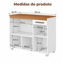 Ver imagem 5 de Balcão para Cooktop 5 Bocas Tampo MDF 2 Portas 1 Gaveta com Nicho Micro-Ondas Cronos Espresso Móveis