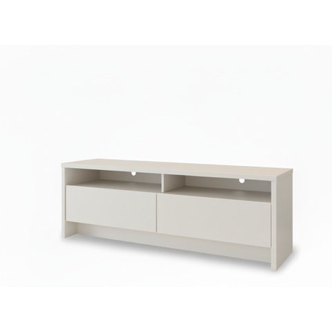 Rack Elos de Luxo para Sala Tv Diversas Polegadas Moderna Compacta 2 Gavetas 2 Nichos - Off White