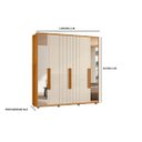 Ver imagem 2 de Guarda Roupa Portinari C/espelho Mdf-6 Portas de Abrir C/amortecimento-4 Gavetas C/ Corrediças Teles