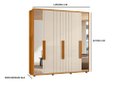 Ver imagem 2 de Guarda Roupa Portinari C/espelho Mdf-6 Portas de Abrir C/amortecimento-4 Gavetas C/ Corrediças Teles