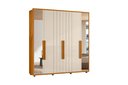 Ver imagem 4 de Guarda Roupa Portinari C/espelho Mdf-6 Portas de Abrir C/amortecimento-4 Gavetas C/ Corrediças Teles
