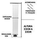 Ver imagem 2 de Kit 12 Pé Alumínio 22cm Fosco Cozinha Móveis 40x40 Regulável