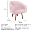 Ver imagem 3 de Poltrona Decorativa Sala de Estar Recepção Luiza Pés Palito Suede - Doce Sonho Móveis POLTRONAS POLT