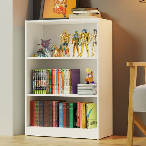 Estante Livreiro Madesa 6907 com 3 Nichos Branco Cor:Branco