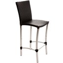 Ver imagem 1 de Banqueta em Alumínio - Edícula, Balcão, Mesa de Jantar - Preto