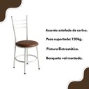 Ver imagem 4 de Kit 2 Cadeiras Tubular Estofadas Cozinha Mesa Jantar Conjunto Jogo Modernas Liz:marrom