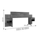 Ver imagem 3 de Cabeceira Master com 2 Mesas de Cabeceiras 2 Gavetas Benetil Móveis