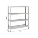 Ver imagem 2 de Estante de Inox Gradeada 4 Planos 120x42x155cm Frneg12