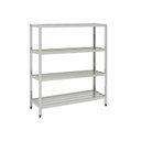 Ver imagem 1 de Estante de Inox Gradeada 4 Planos 120x42x155cm Frneg12