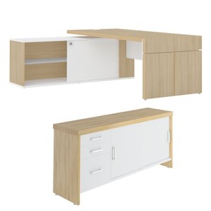 Conjunto Escritório: Balcão 6206 + Mesa 6214