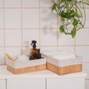 Ver imagem 4 de Cesto Retangular de Bambu com Forro 33cm - Oikos