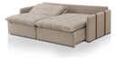 Ver imagem 2 de Sofá-cama Vj Estofados Slim 3 Lugares Reclinável Bege Linho Bege