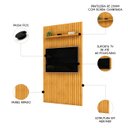 Ver imagem 3 de Painel Tv 60 Pol 143cm Suspenso Ripado Noah D04 Cedro - Mpozenato