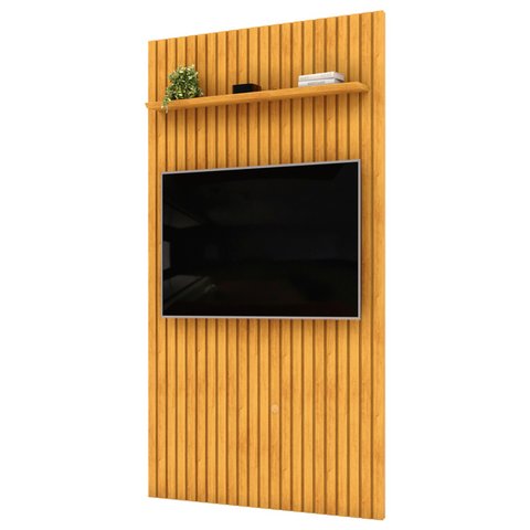 Painel Tv 60 Pol 143cm Suspenso Ripado Noah D04 Cedro - Mpozenato