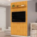 Ver imagem 2 de Painel Tv 60 Pol 143cm Suspenso Ripado Noah D04 Cedro - Mpozenato