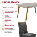 Ver imagem 7 de Mesa de Jantar Copper 180cm Tampo MDF Vidro com 6 Cadeiras Yasmin