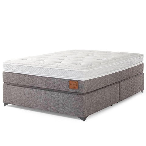 Conjunto Box King Size Aurora One Side Pillow Top Base Exclusive Favo com 1 Usb 193x203cm - 67473