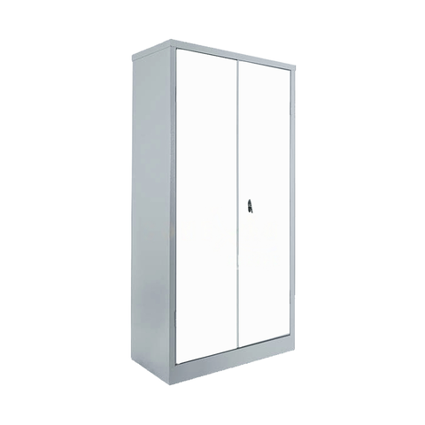 Armário De Aço 2 Portas Com Prateleira 1,50 C/ Chaves Branco