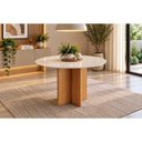 Ver imagem 1 de Mesa Cozinha Lana Redonda 90cm Cinamomo/Off White Henn