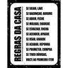 Placa Decorativa 18x23cm Regras da Casa - 1