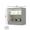 Ver imagem 2 de Balcão Modulado 80cm com Tampo 2 Portas Emily Henn