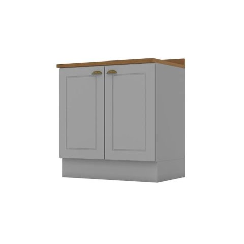 Balcão Modulado 80cm com Tampo 2 Portas Emily Henn