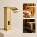 Ver imagem 1 de Torneira de Banheiro Sensor Automático New York Dourada Aço Inox Goldenx