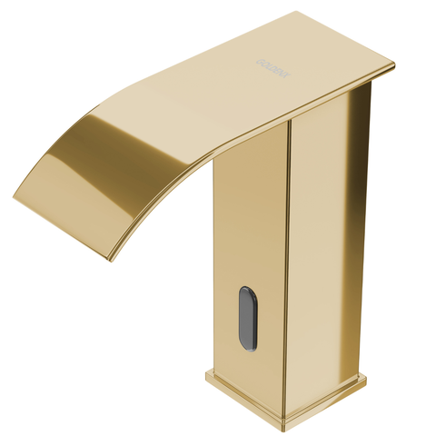 Torneira de Banheiro Sensor Automático New York Dourada Aço Inox Goldenx