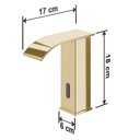 Ver imagem 5 de Torneira de Banheiro Sensor Automático New York Dourada Aço Inox Goldenx