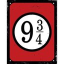 Ver imagem 1 de Placa Decorativa 9 3/4 Harry Potter Estação de Trem 18x23cm