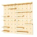 Ver imagem 1 de Kit 4x Prateleira Painel Pegboard Madeira 40x40cm Moai